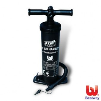 Насос Bestway AirHammer ручной, длина 48 см. (2х2000 см/куб.) комплект переходников Насос Bestway AirHammer ручной, длина 48 см. (2х2000 см/куб.) комплект переходников