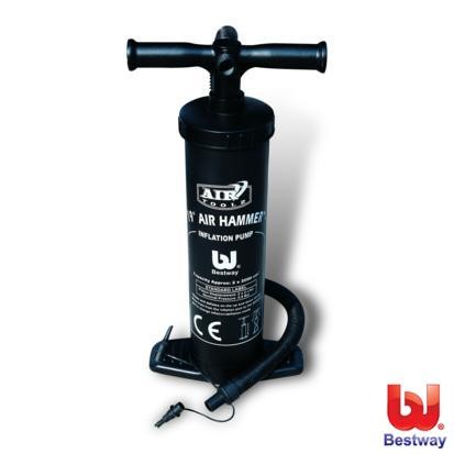 Насос Bestway AirHammer ручной, длина 48 см. (2х2000 см/куб.) комплект переходников