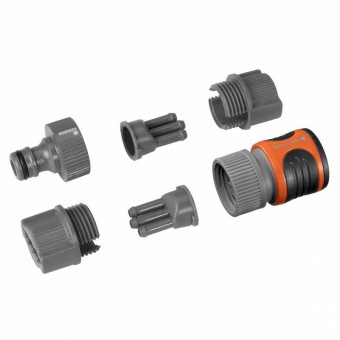 Комплект фиттингов Gardena 05316-20.000.00 Д. вх. 1/2" Д. вых. 1/2" (в компл.:6 предметовпред.) Комплект фиттингов Gardena 05316-20.000.00 Д. вх. 1/2" Д. вых. 1/2" (в компл.:6 предметовпред.)
