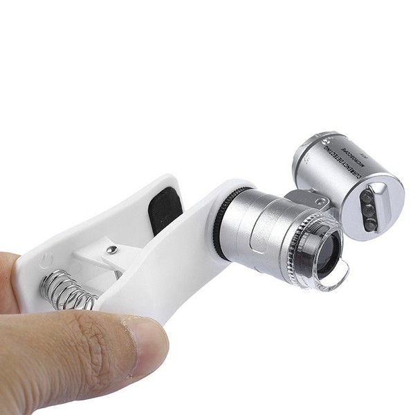 Микроскоп Kromatech 60x мини, с креплением для смартфона, подсветкой (2 LED) и ультрафиолетом (9882- Микроскоп Kromatech 60x мини, с креплением для смартфона, подсветкой (2 LED) и ультрафиолетом (9882-