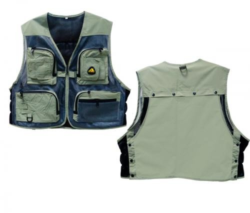 Жилет Kutbert Outdoor, рыболовный, туристический, цв. Серый с зеленым, р-р XL (FL13-0104XL)