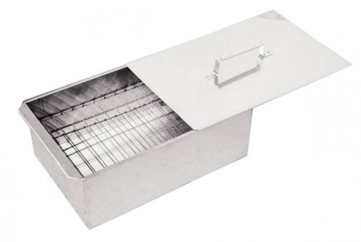 Коптильня Стандарт малая 38*28*17 см., двухъярусная с поддоном (нержавеющая сталь 0,8 мм).