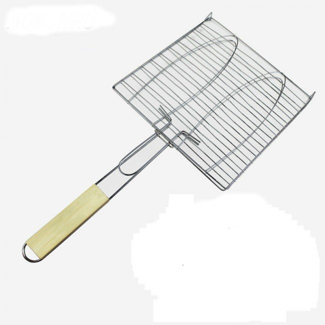 Решетка гриль Forster, 24*24*50См. на 2 рыбы, дерев. ручка (16120-2)