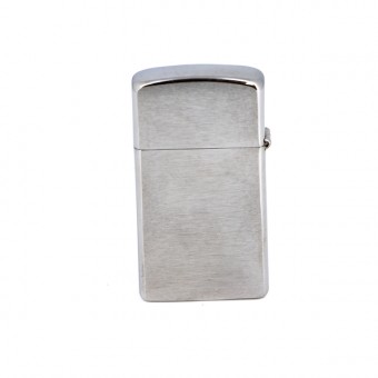 Зажигалка Zippo Slim® с покрытием Brushed Chrome, латунь/сталь, серебристая, матовая, 30х10x55 мм Зажигалка Zippo Slim® с покрытием Brushed Chrome, латунь/сталь, серебристая, матовая, 30х10x55 мм