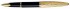 Роллерная ручка Waterman Carene Essential Black and Gold GT, детали дизайна: позолота 23К