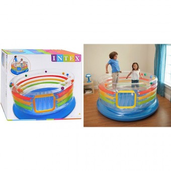 Батут с цветными вставками 182см, 3-6 лет