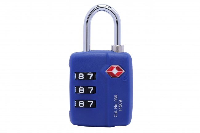 Кодовый навесной замок для багажа Travel Blue TSA Combination Lock, цвет синий