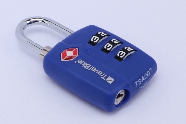Кодовый навесной замок для багажа Travel Blue TSA Combination Lock, цвет синий