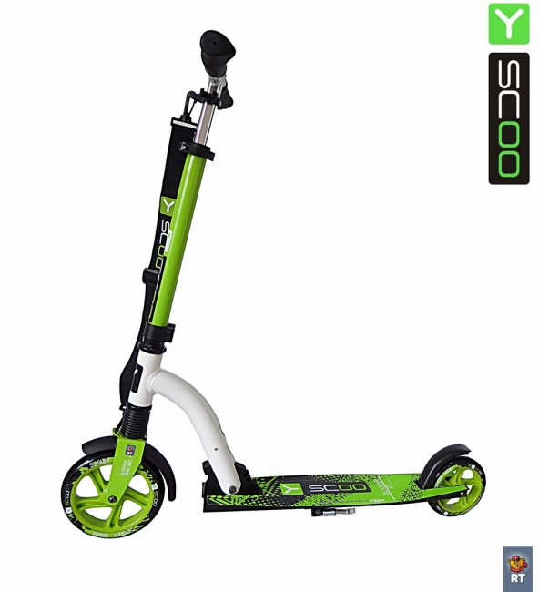 Самокат Y-Scoo RT 180 Slicker с амортиз. kiwi-white