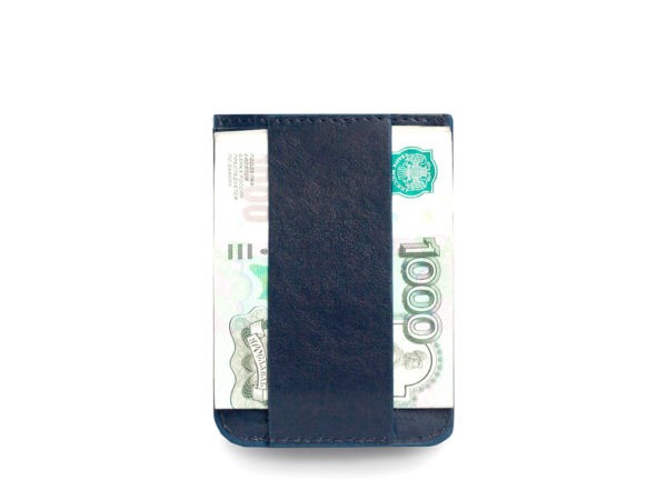 Минималистичный кошелек Zavtra из натуральной кожи, синий