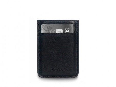 Минималистичный кошелек Zavtra из натуральной кожи, черный