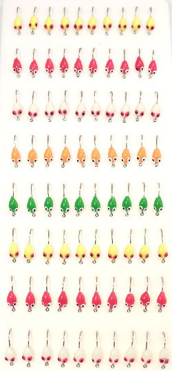 Мормышка Lumikom фосфорная N10 (крючок №8) (80 шт./уп.)