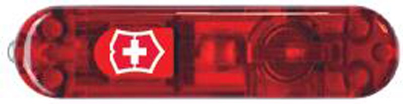 Передняя накладка для ножей Victorinox SwissLite 58 мм, пластиковая, полупрозрачная красная Передняя накладка для ножей Victorinox SwissLite 58 мм, пластиковая, полупрозрачная красная