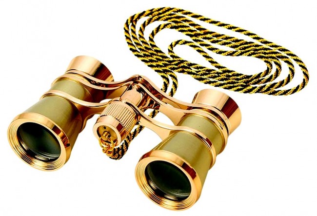 Бинокль театральный Kromatech БТ 3x25, с цепочкой (золотистый) Бинокль театральный Kromatech БТ 3x25, с цепочкой (золотистый)