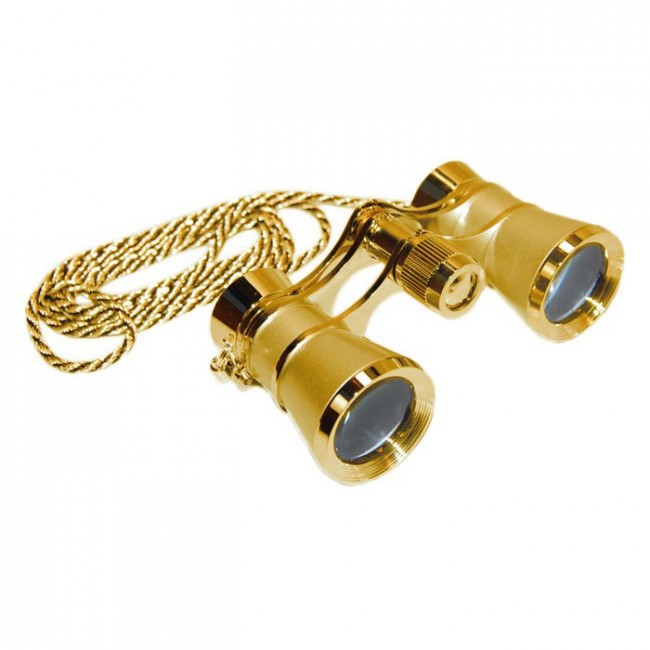 Бинокль театральный Kromatech БТ 3x25, с цепочкой (золотистый) Бинокль театральный Kromatech БТ 3x25, с цепочкой (золотистый)