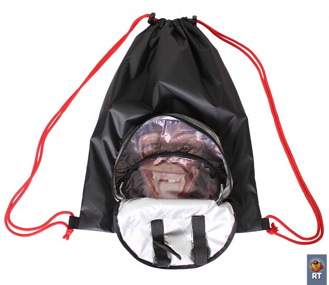 Мешок-рюкзак складной RT, на самокат и велосипед Обезьяна