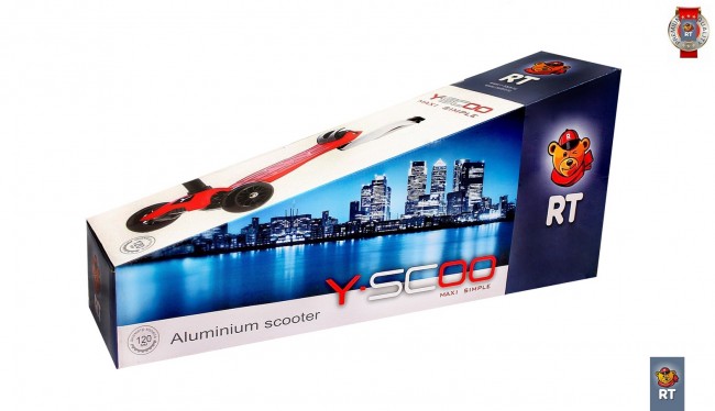 Самокат Y-Scoo maxi A-20 Simple цв. red