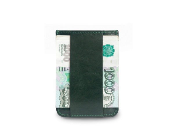 Минималистичный кошелек Zavtra из натуральной кожи, зеленый
