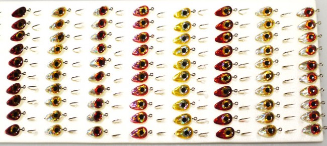 Мормышка Lumikom фосфорная N25-К, с флексом (крючок №6) (80 шт./уп.)