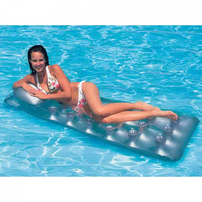 Матрас серый с лунками с подголовником 188х71см Матрас серый с лунками с подголовником 188х71см