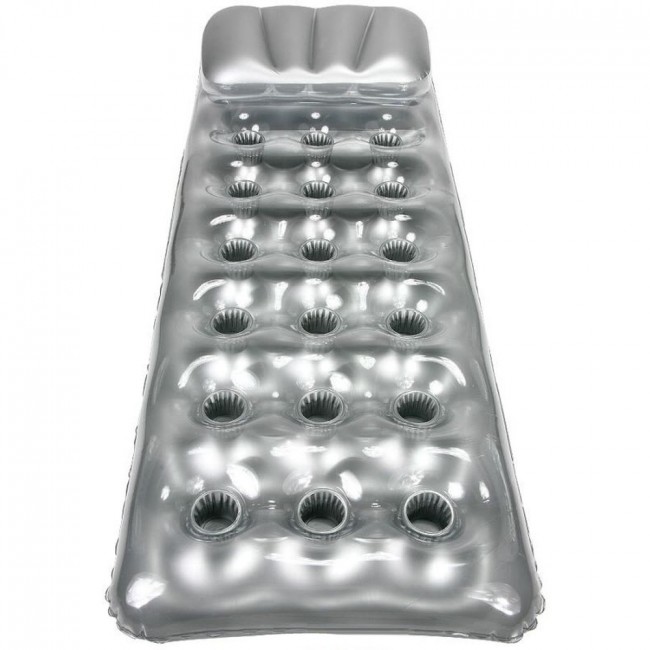 Матрас серый с лунками с подголовником 188х71см Матрас серый с лунками с подголовником 188х71см