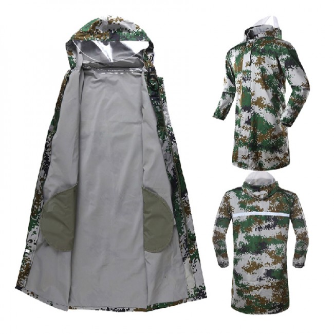 Плащ-дождевик Delux, оксфорд, капюшон с козырьком, размер S, цв. пиксель