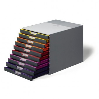 Бокс для документов Durable 7610-27 Varicolor 10 выдвижных ящиков 292x280x356мм серый Бокс для документов Durable 7610-27 Varicolor 10 выдвижных ящиков 292x280x356мм серый