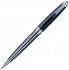 Шариковая ручка Pierre Cardin Progress, цвет - полосы - синий, хром; синий колпачок. Упаковка B.