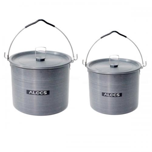 Набор котелков, 2 шт/набор, 6л, 10л, с крышками, в сумке, анодированный алюмин., CW-RT04, 4
