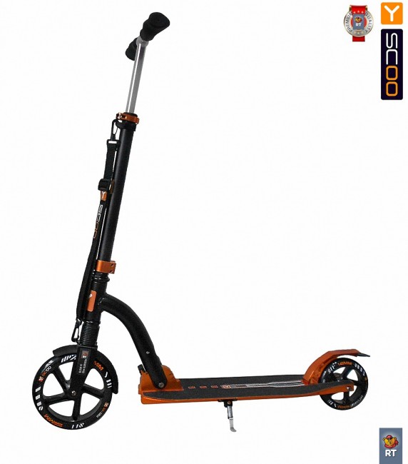 Самокат Y-Scoo RT 205 Slicker Deluxe с амортизатором gold