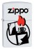 Зажигалка Zippo 214 Zippo с покрытием White Matte, латунь/сталь, белая, матовая, 36x12x56 мм