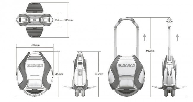 Моноколесо Inmotion V3C красное
