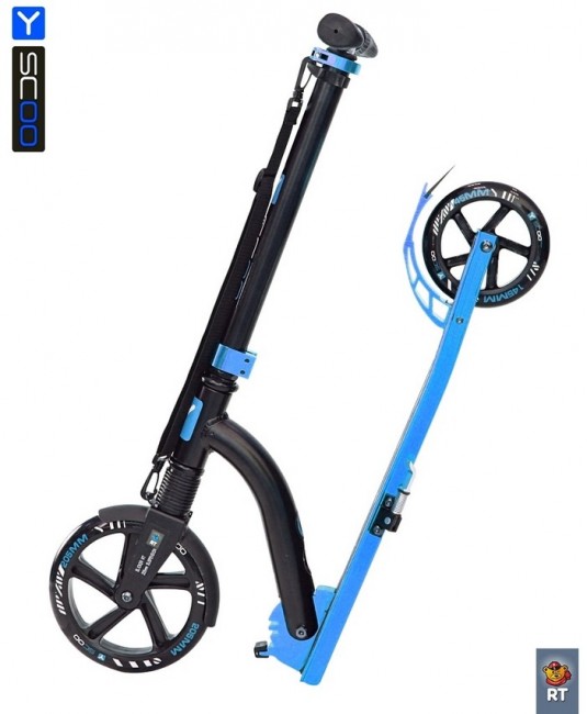 Самокат Y-Scoo RT 205 Slicker Deluxe с амортизатором blue