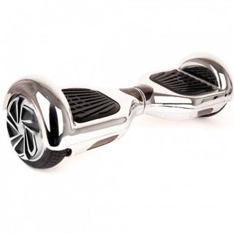 Гироскутер Smart Balance Chrome с колонками, серебряный