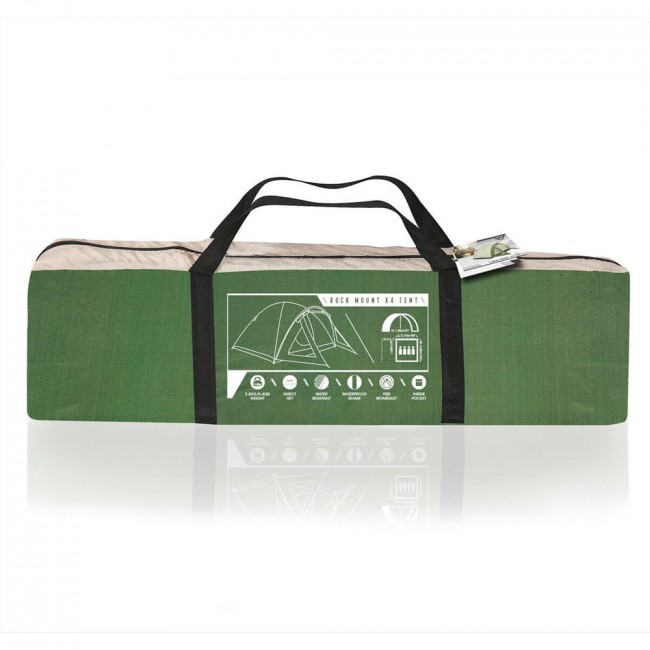 Палатка четырехместная Rock Mount X4 (100+210)х240х130см, водостойкость 3000 мм. в. с. Палатка четырехместная Rock Mount X4 (100+210)х240х130см, водостойкость 3000 мм. в. с.