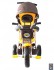 Л001 3-х колесный велосипед Galaxy Лучик с капюшоном коричнево-желтый