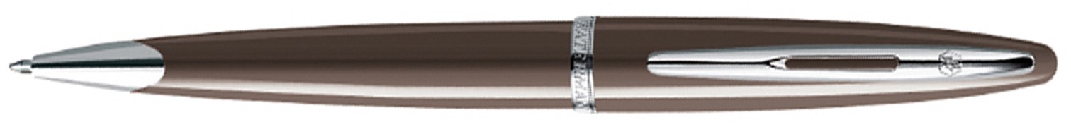 Шариковая ручка Waterman Carene Frosty Brown ST, детали дизайна: зеркальный хром Шариковая ручка Waterman Carene Frosty Brown ST, детали дизайна: зеркальный хром