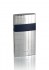 Зажигалка "Caseti" газовая турбо, хром с гравировкой + ободок матового синего цвета, 7,1х1,3х3,8 см