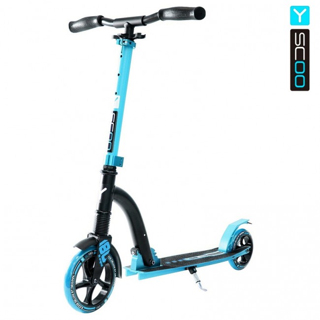 Самокат Y-Scoo RT 180 Slicker с амортизатором Deluxe blue