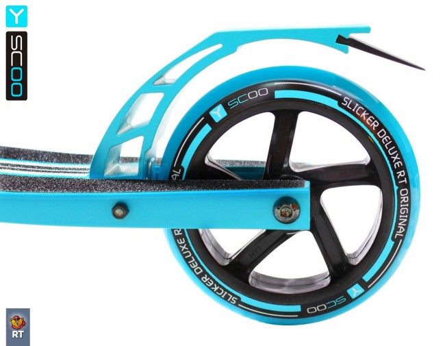 Самокат Y-Scoo RT 180 Slicker с амортизатором Deluxe blue