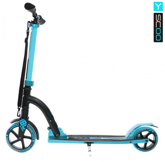 Самокат Y-Scoo RT 180 Slicker с амортизатором Deluxe blue