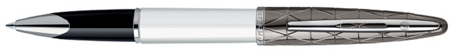 Роллерная ручка Waterman Carene Contemporary White ST. Детали дизайна: палладиевое покрытие Роллерная ручка Waterman Carene Contemporary White ST. Детали дизайна: палладиевое покрытие