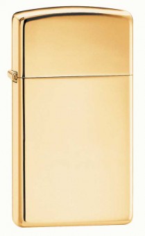 Зажигалка Zippo Slim® с покрытием High Polish Brass, латунь/сталь, золотистая, 30x10x55 мм Зажигалка Zippo Slim® с покрытием High Polish Brass, латунь/сталь, золотистая, 30x10x55 мм