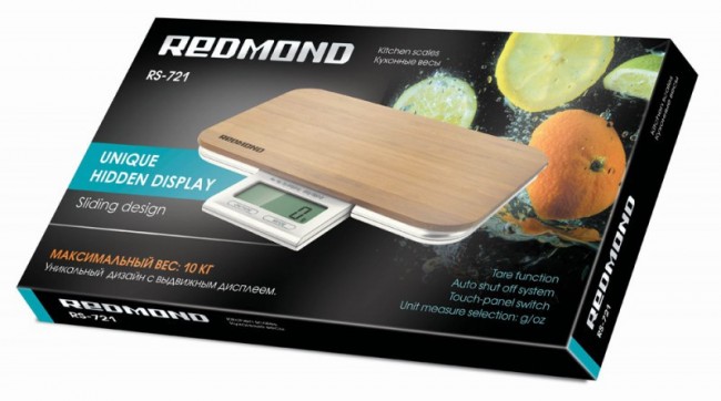 Весы кухонные электронные Redmond RS-721 макс. вес:10кг светло-коричневый Весы кухонные электронные Redmond RS-721 макс. вес:10кг светло-коричневый