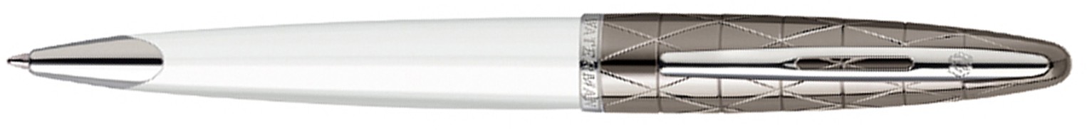 Шариковая ручка Waterman Carene Contemporary White ST. Детали дизайна: паллдаиевое покрытие Шариковая ручка Waterman Carene Contemporary White ST. Детали дизайна: паллдаиевое покрытие