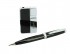 Набор "Pierre Cardin": шариковая ручка + газовая пьезо зажигалка, хром/черный лак.