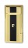 Зажигалка "Pierre Cardin" газовая кремниевая, сплав цинка, черный лак/золото, 3,5х0,9х6,9 см