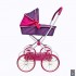 Кукольная коляска RT цвет фиолетовый-фуксия
