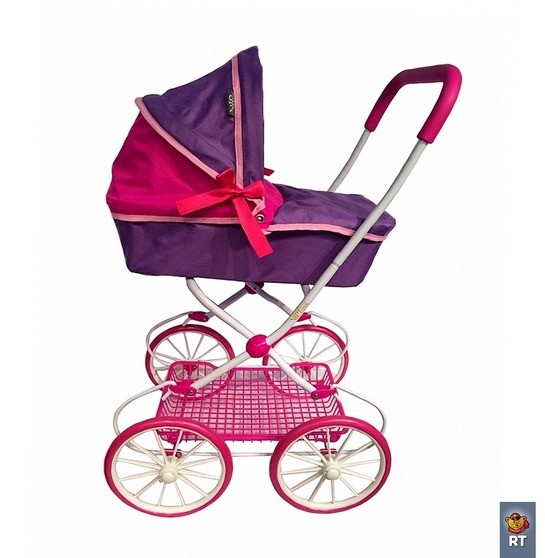 Кукольная коляска RT цвет фиолетовый-фуксия