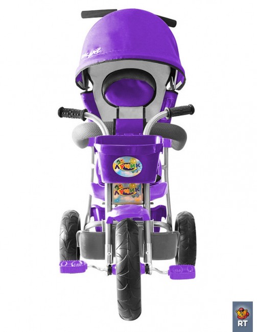 Л001 3-х колесный велосипед Galaxy Лучик с капюшоном фиолетовый